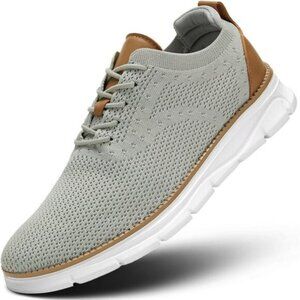 ⚡Men's Z53 Grey White Mesh Casual Walking Business Oxfords Lightweight Sneakers